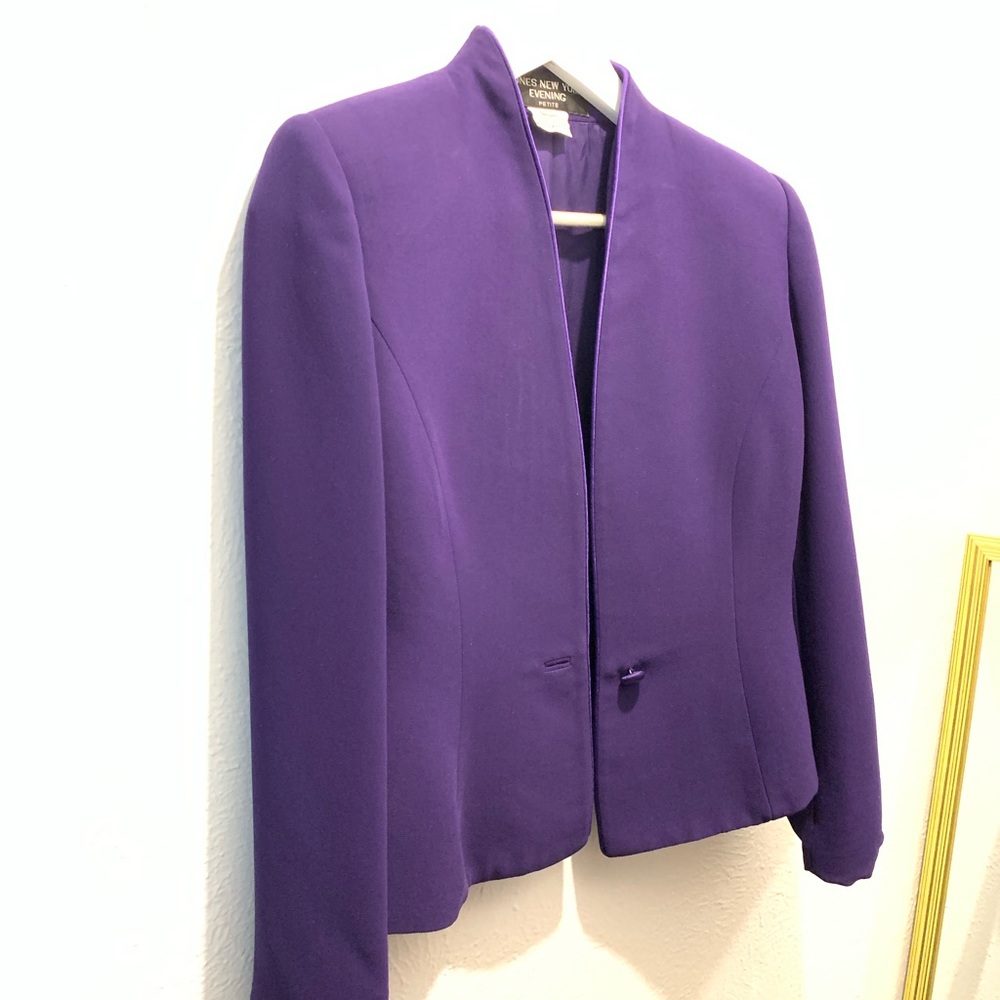 Jones New York Evening Purple Blazer 8 Petite